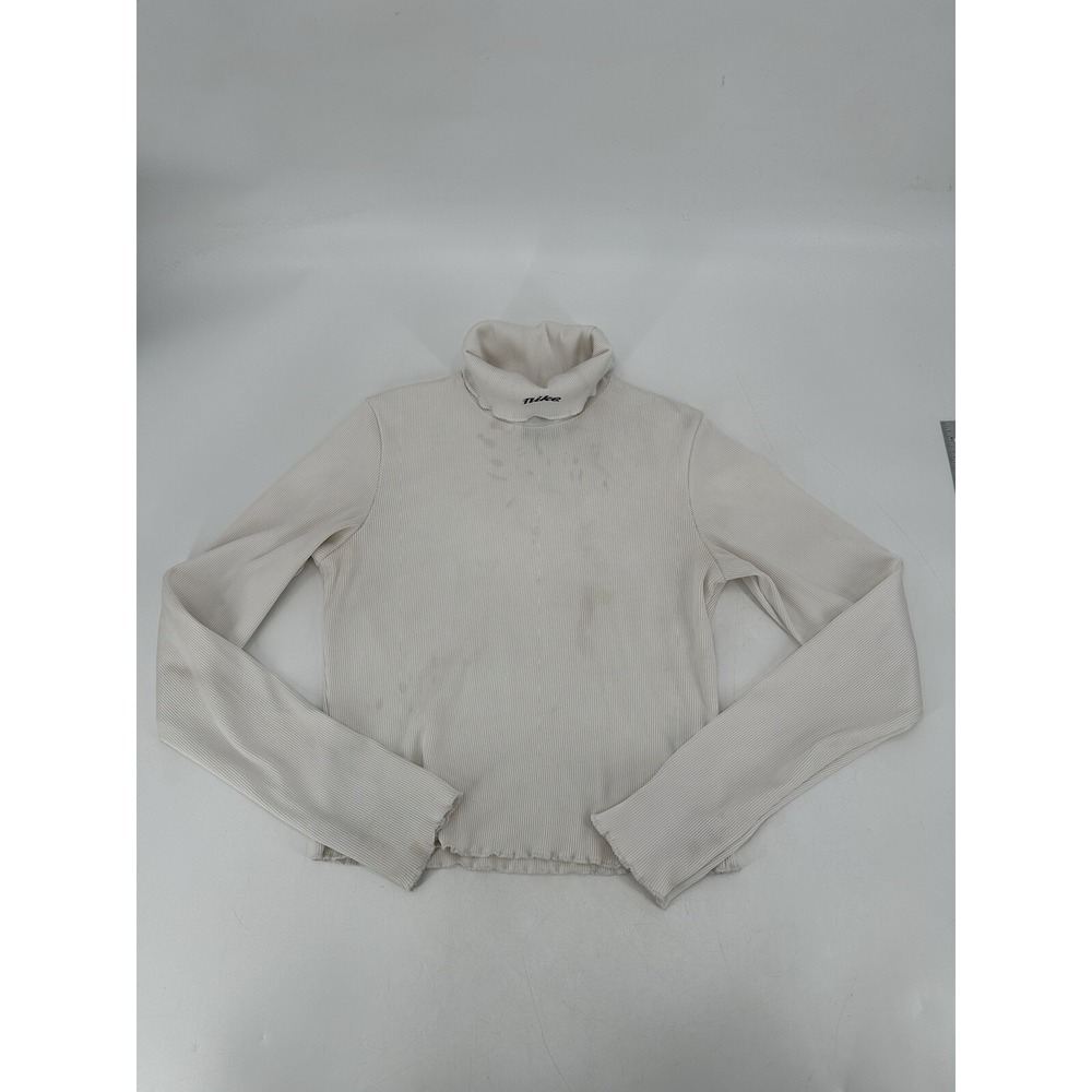 Nike‎ Tech Turtleneck Shirt Stretch RN58323 White Medium